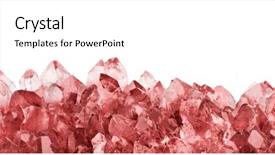  Presentation with ruby red - Presentation theme with photo of red ruby crystal background and a white colored foreground