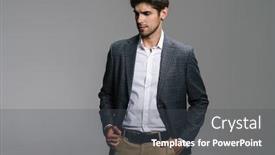  Presentation with confident - Presentation theme with photo-of-respectable-confident-businessman background and a dark gray colored foreground