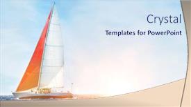  Presentation with sailboat - Amazing slide deck having photo-of-sailboat-sailing backdrop and a sky blue colored foreground
