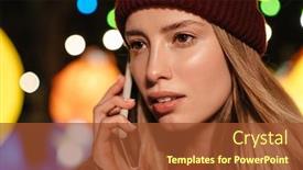  Presentation with lighting - Amazing PPT layouts having photo-of-serious-nice-woman backdrop and a tawny brown colored foreground