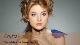  Presentation with photo sex gender - Theme having photo of sexual beautiful girl background and a coral colored foreground