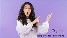  Presentation with purple wall - Slide set having photo-of-shocked-emotional-young background and a light blue colored foreground