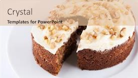  Presentation with cake - Cool new slides with photo-of-slice-of-carott backdrop and a lemonade colored foreground