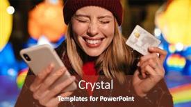  Presentation with lighting - Colorful PPT layouts enhanced with photo-of-smiling-nice-woman backdrop and a tawny brown colored foreground