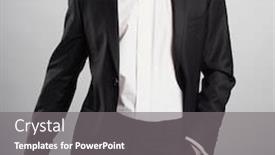  Presentation with black man - Beautiful presentation design featuring photo-of-stylish-man backdrop and a gray colored foreground