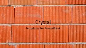  Presentation with brick wall texture - PPT layouts with photo of texture of brick background and a red colored foreground