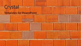  Presentation with brick wall texture - Audience pleasing slide deck consisting of photo of texture of brick backdrop and a red colored foreground