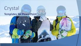  Presentation with athletes - Amazing slide set having photo-of-three-athletes-wearing backdrop and a sky blue colored foreground