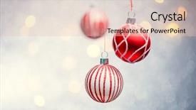  Presentation with christmas red - PPT layouts featuring photo of three christmas red background and a lemonade colored foreground