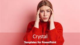  Presentation with aus law photo - Slide set featuring photo-of-unhappy-blonde-woman background and a crimson colored foreground