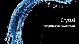  Presentation with water splash - Presentation theme having photo of water splash isolated background and a black colored foreground