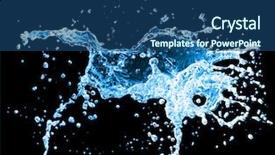 Presentation with water splash - Presentation consisting of photo of water splash isolated background and a ocean colored foreground