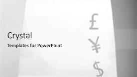  Presentation with foreign - PPT theme consisting of photo of white shopping bag with money sign isolated on gray background successful business foreign money symbol paper present bag saving money concept commercial store new purchase background and a white colored foreground