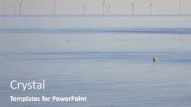  Presentation with farm - PPT layouts featuring photo-of-wind-farm background and a light blue colored foreground