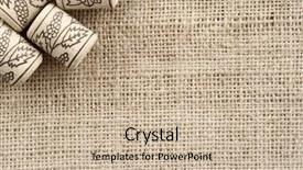  Presentation with wine and tapas - PPT theme having photo of wine corks bg background and a soft green colored foreground