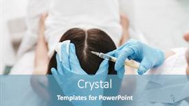  Presentation with hair salon - Cool new presentation theme with photo-of-woman-getting-mesotherapy backdrop and a teal colored foreground