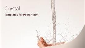  Presentation with hand hygiene - Beautiful PPT layouts featuring photo-of-women-s-hands backdrop and a sky blue colored foreground