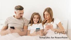  Presentation with family photo - Beautiful theme featuring photo-of-young-caucasian-family backdrop and a lemonade colored foreground
