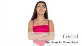  Presentation with look - Slide deck enhanced with photo-of-young-charming-girl background and a  colored foreground