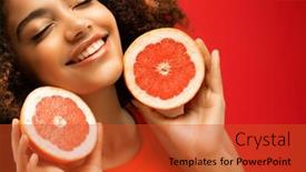  Presentation with skin color - Presentation having photo-of-young-dark-skin background and a red colored foreground