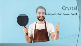  Presentation with cheerful - PPT theme enhanced with photo-of-young-happy-cheerful background and a light blue colored foreground