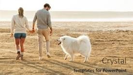  Presentation with photo - Amazing presentation theme having photo-of-young-pleased-loving backdrop and a coral colored foreground
