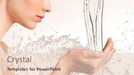  Presentation with water treatment - PPT layouts featuring photo-of-young-woman background and a lemonade colored foreground