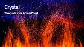  Presentation with blue fire - Audience pleasing presentation consisting of photo on a dark blue backdrop and a navy blue colored foreground