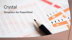  Presentation with lottery ticket - Cool new presentation theme with photo on top of lottery backdrop and a white colored foreground