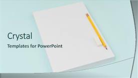  Presentation with brochure - Audience pleasing presentation consisting of photo realism - blank flyer poster brochure mockup backdrop and a sky blue colored foreground