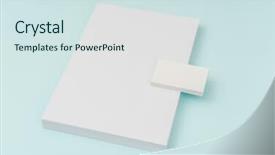  Presentation with brochure - Presentation theme having photo realism - blank flyer poster brochure mockup background and a sky blue colored foreground