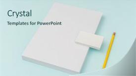  Presentation with brochure - Audience pleasing PPT theme consisting of photo realism - blank flyer poster brochure mockup backdrop and a  colored foreground