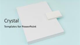  Presentation with brochure - Presentation design consisting of photo realism - blank flyer poster brochure mockup background and a  colored foreground