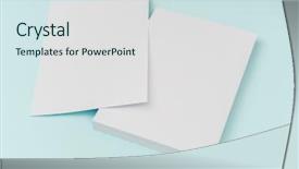  Presentation with brochure - Presentation design consisting of photo realism - blank flyer poster brochure mockup background and a sky blue colored foreground