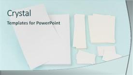  Presentation with brochure - Slides with photo realism - blank flyer poster brochure mockup background and a sky blue colored foreground