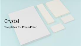  Presentation with blue business - Colorful slide set enhanced with photo realism - blank flyer poster brochure mockup backdrop and a light gray colored foreground