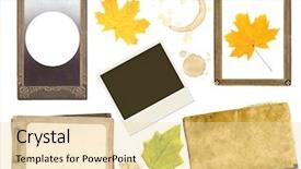  Presentation with scrapbooking - Colorful theme enhanced with photo scrapbook - collection elements for scrapbooking objects backdrop and a lemonade colored foreground