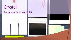  Presentation with scrapbook - Presentation theme featuring photo scrapbook - collection of various note papers background and a sky blue colored foreground