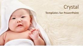  Presentation with chinese chinese - Slide deck featuring photo shoot of chinese baby background and a  colored foreground