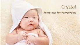  Presentation with chinese - Cool new PPT theme with photo shoot of chinese baby backdrop and a  colored foreground
