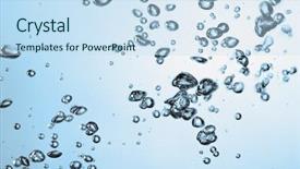  Presentation with air bubbles - Slides having photo shot of air bubbles in water background and a sky blue colored foreground