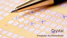  Presentation with lottery - PPT layouts featuring photo shot of lottery background and a  colored foreground