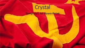  Presentation with soviet union - Presentation having photo shot of soviet flag background and a crimson colored foreground