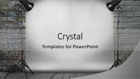  Presentation with old photo - Presentation theme consisting of photo studio in old grunge background and a light gray colored foreground