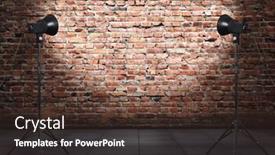  Presentation with old photo - Presentation theme enhanced with photo-studio-in-old-interior background and a tawny brown colored foreground