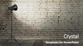  Presentation with old photo - Colorful slide set enhanced with photography backgrounds - photo studio in old room backdrop and a dark gray colored foreground