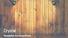  Presentation with old fashioned photo album - Beautiful slides featuring photo studio in old wooden backdrop and a coral colored foreground