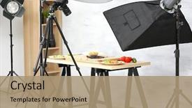  Presentation with shooting - Audience pleasing slide deck consisting of photo studio while shooting food backdrop and a coral colored foreground