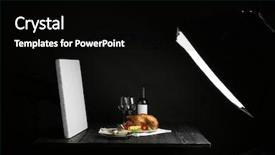  Presentation with professional audio studio - Colorful presentation enhanced with photo studio with professional lighting backdrop and a black colored foreground