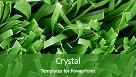  Presentation with texture of synthetic leather buff - Audience pleasing presentation design consisting of photo of synthetic grass close backdrop and a forest green colored foreground